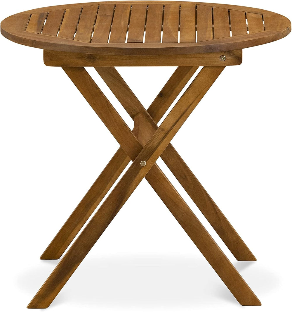 East West Furniture MNCM3CANA 3 Piece Folding Patio Bistro Sets Outdoor Set C...