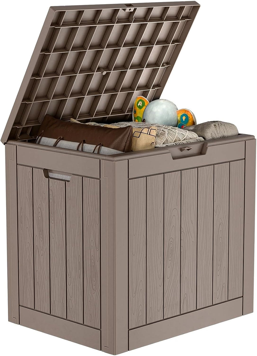 36 Gallon Outdoor Deck Box, Lockable Waterproof Outdoor Storage Boxes For Gar...