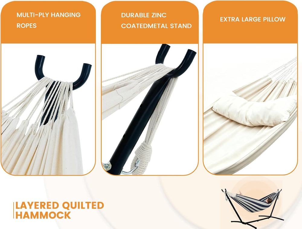 Lazy Daze Portable Hammock with Stand, Free Standing Hammocks for Indoor Outd...