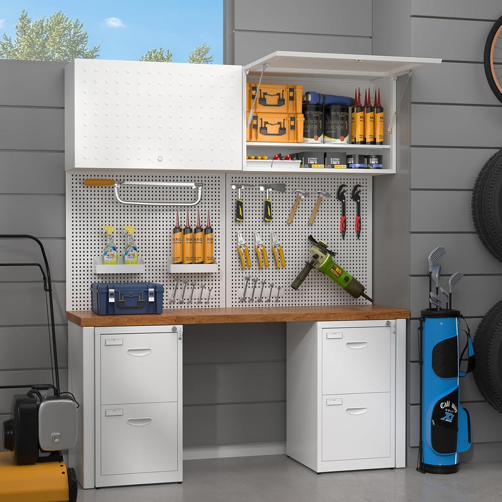 Polup Metal Wall Cabinet for Garage, 20" H Garage Cabinet Wall Mounted