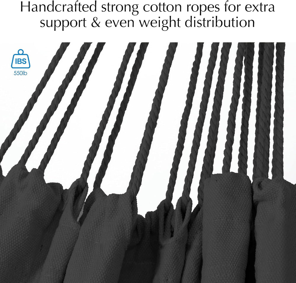 PNAEUT Hammock Chair Hanging Rope Swing for Outside Indoor for Bedroom, Outdo...