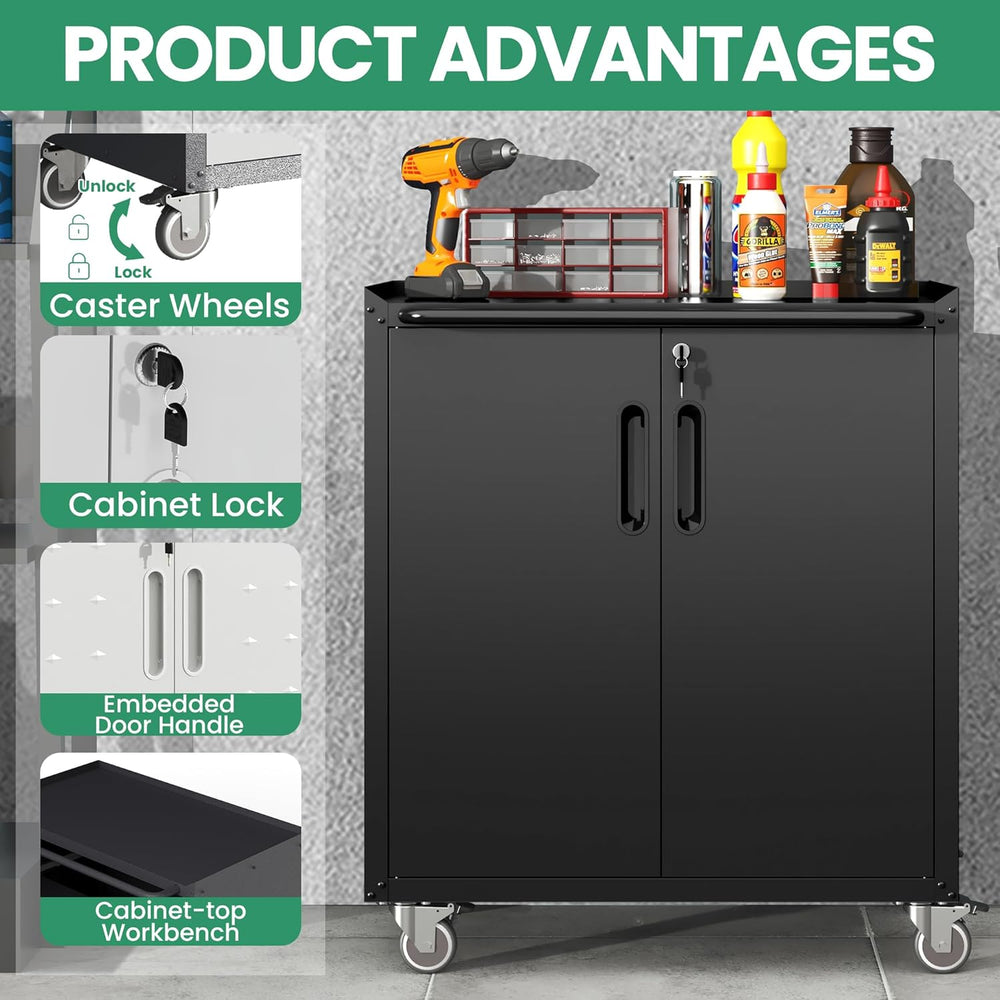Garage Cabinet System | Heavy Duty Steel All-in-One Modular Garage Cabinet Se...
