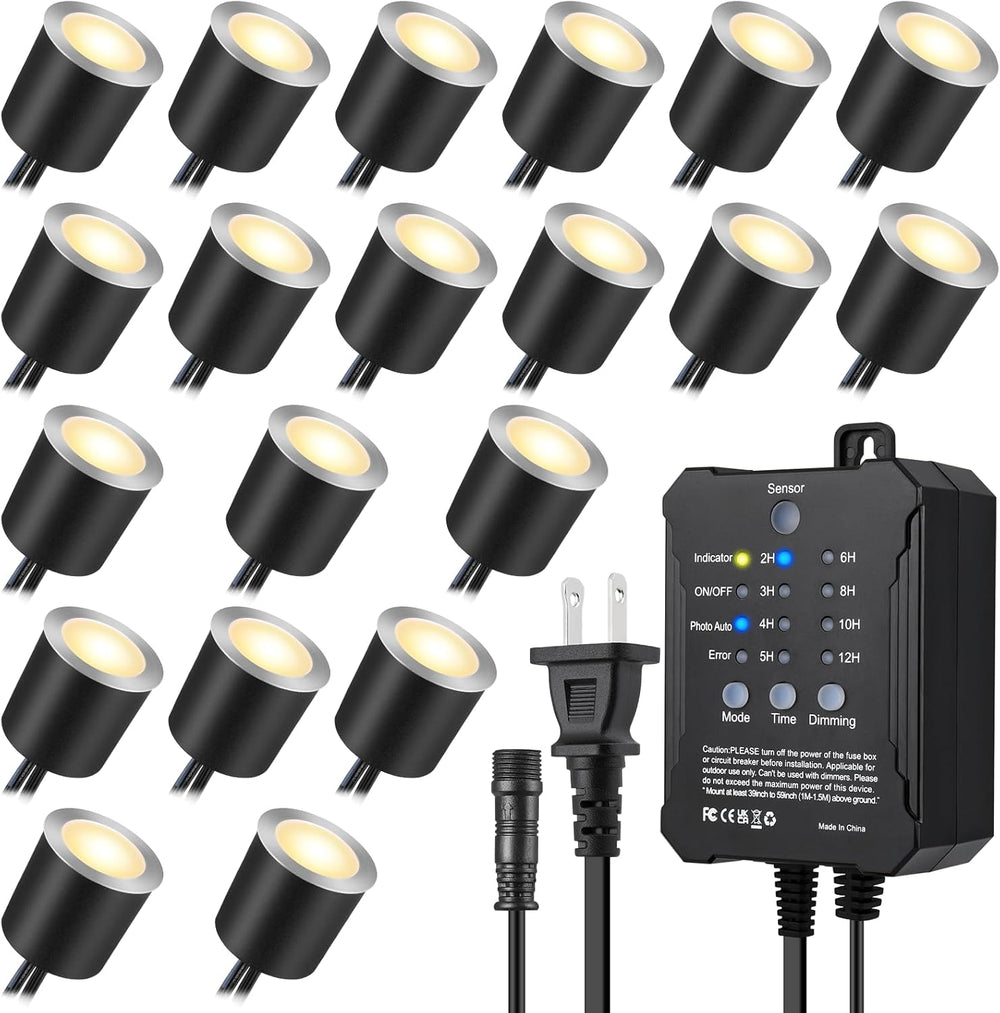 SMY Lighting Dimmable LED Deck Lights with Timer and Photocell Sensor and Pro...