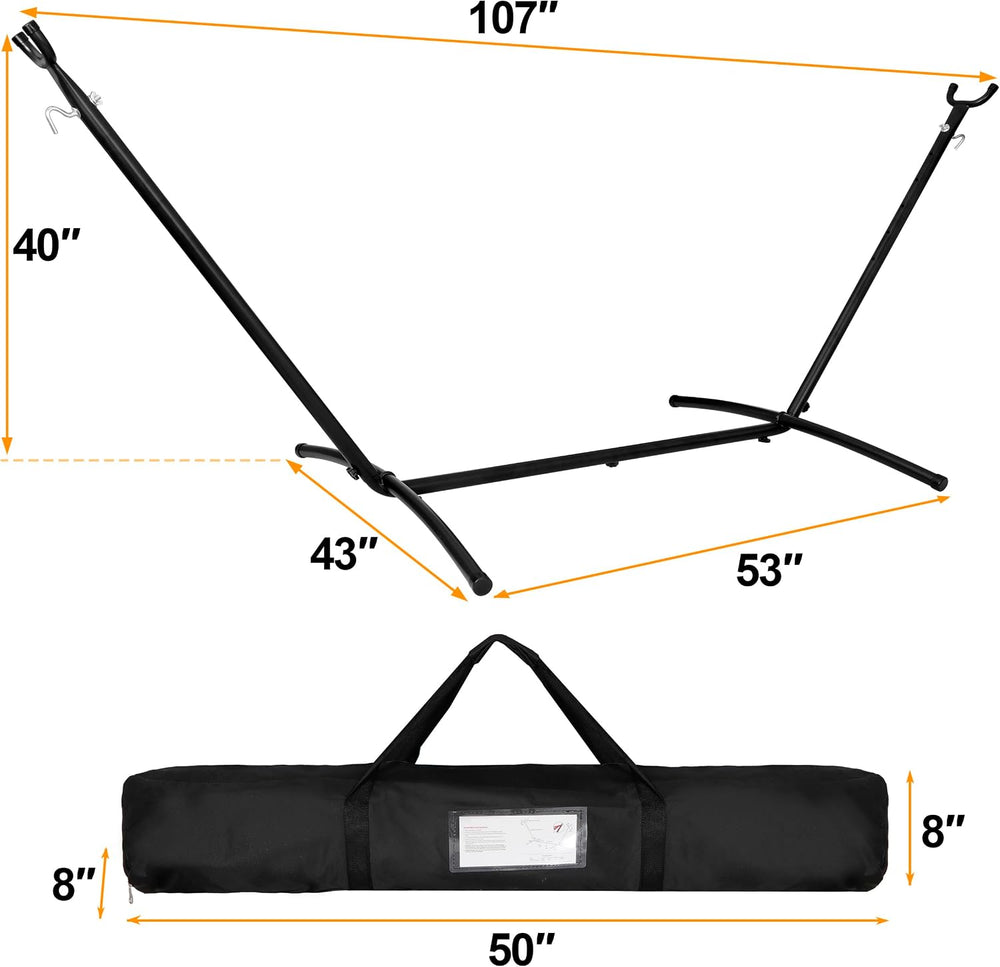 JupiterForce Hammock Stand 9FT, Heavy Duty Steel Frame, Tool-Free Assembly, S...