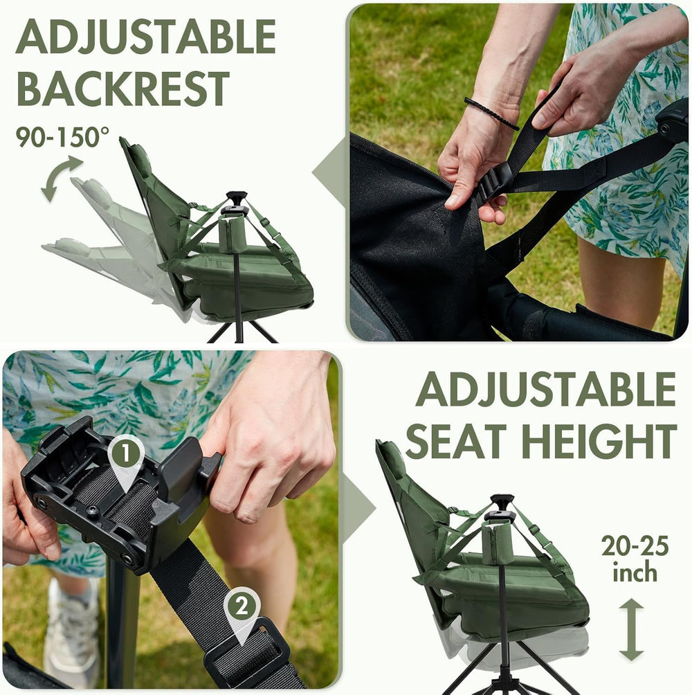 Portal Hammock Camping Chair, Portable Outdoor Swinging Chairs, Rocking Chair...
