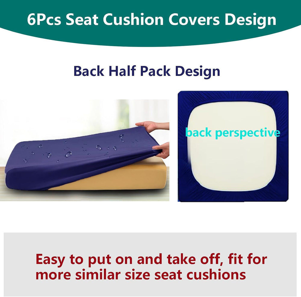 Outdoor Cushion Covers Replacement 14 Pcs, Blue