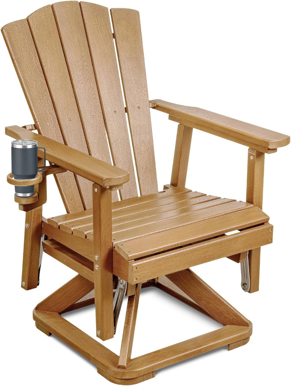 LETKIND Adirondack Swivel Glider Chair, Weather Resistant Adirondack Outdoor ...