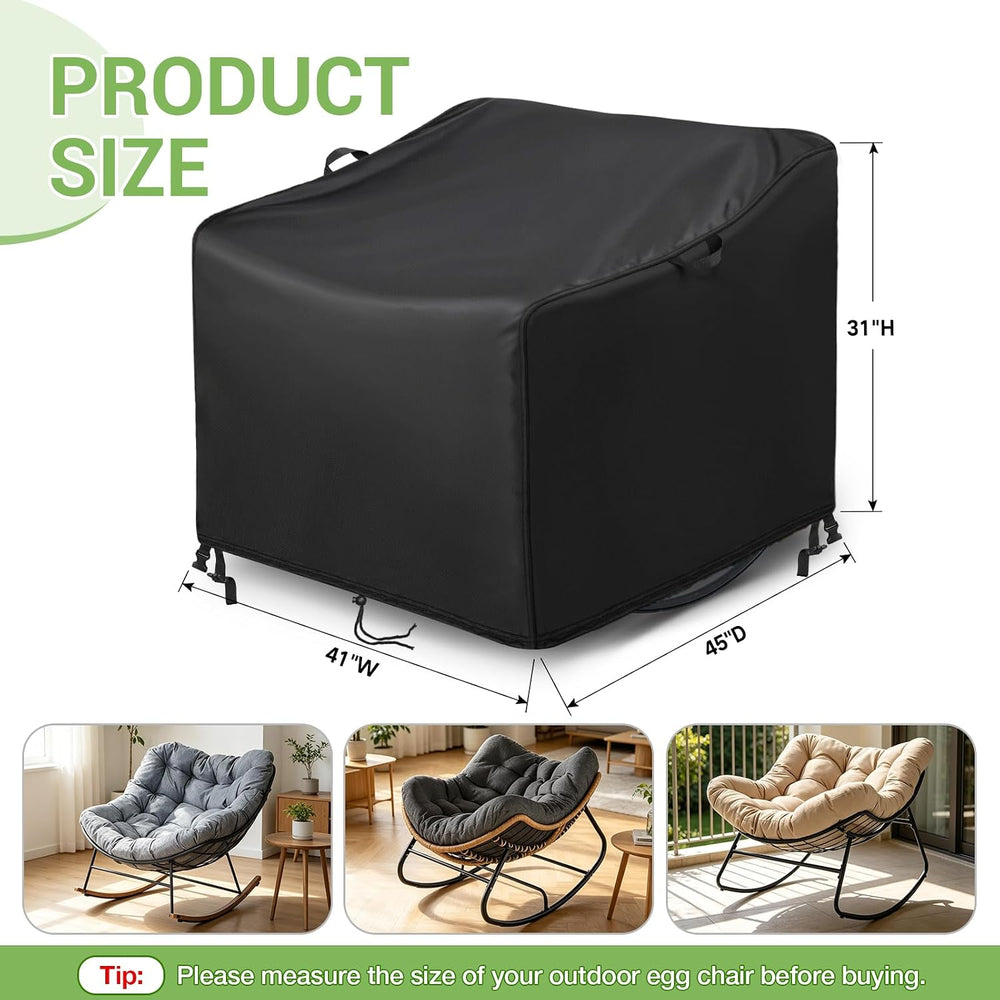 Papasan Chair Cover Waterproof-41 Inch, Rocking&Rattan Wicker Cover