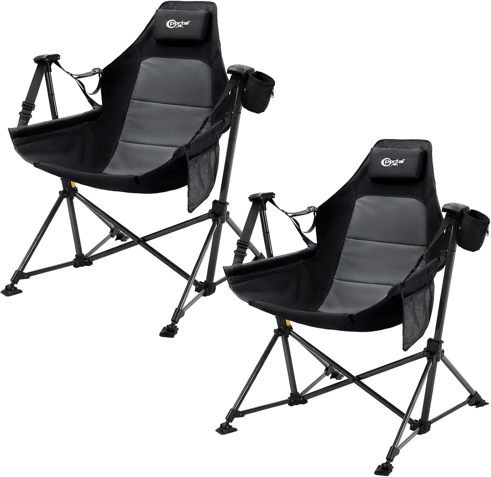 Portal Hammock Camping Chair,Adjustable Recline Backrest,Black