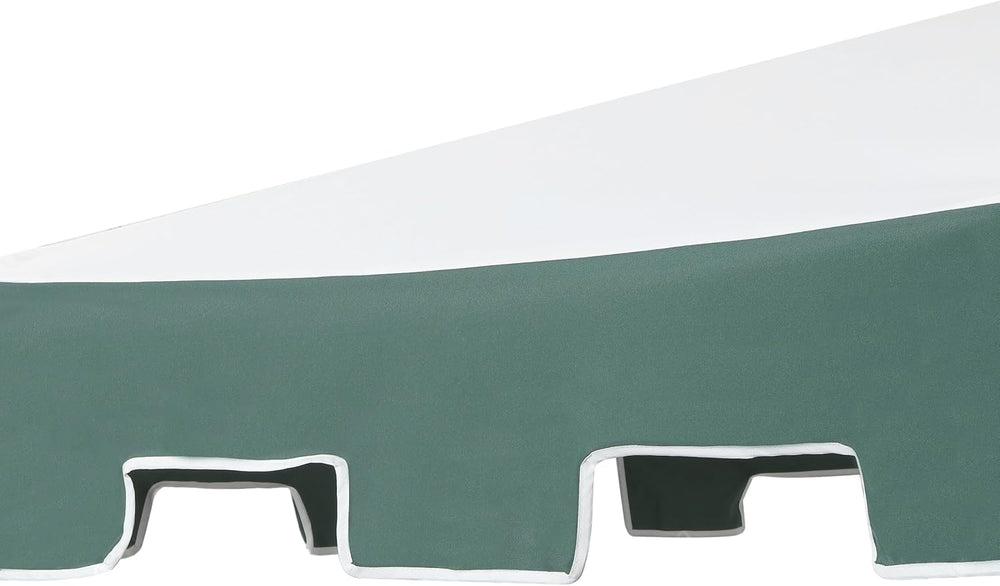 JONATHAN Y Baiona 9 ft. Outdoor Market Patio Umbrella, White/Green