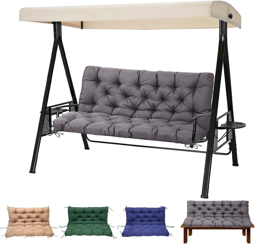 EverPine Porch Swing Cushions, 60x40 inch Outdoor Swing Cushion Replacement 2...