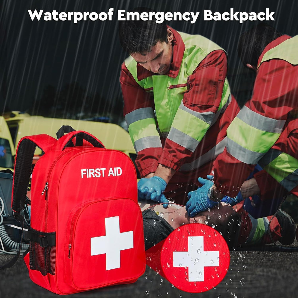 Empty First Aid Backpack, Emergency Medical Backpack with Multi-Pocket, Water...