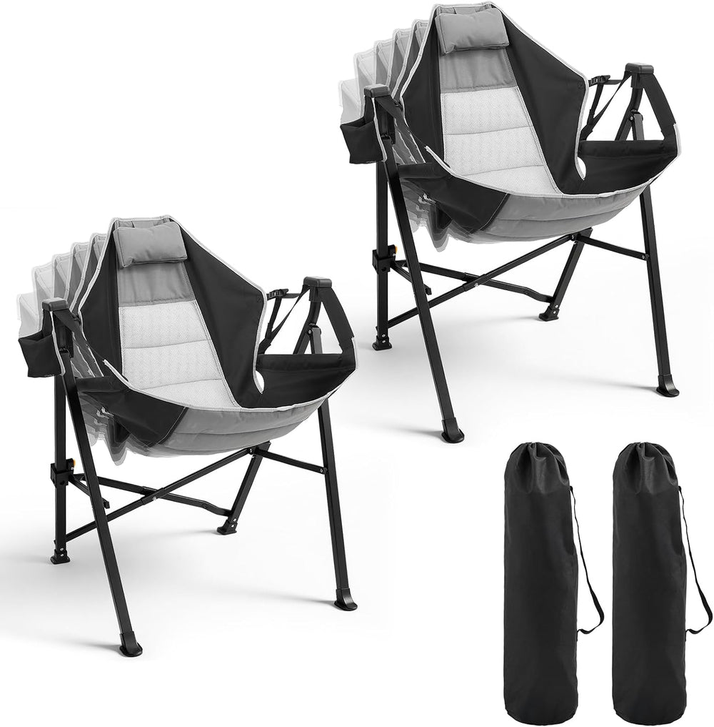 Hammock Camping Chair Set of 2 with Adjustable Backrest