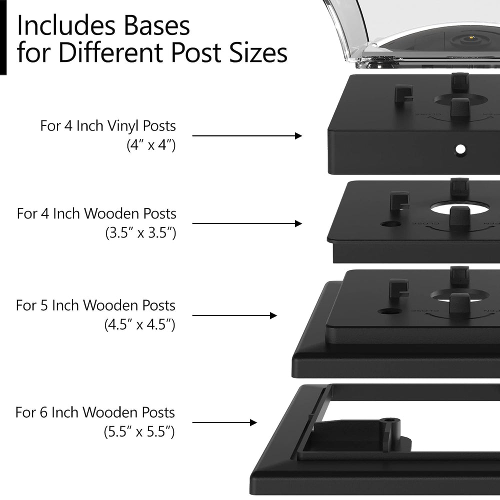 Davinci Lighting Classic Solar Outdoor Post Cap Lights - 4x4 5x5 6x6 - Bright...