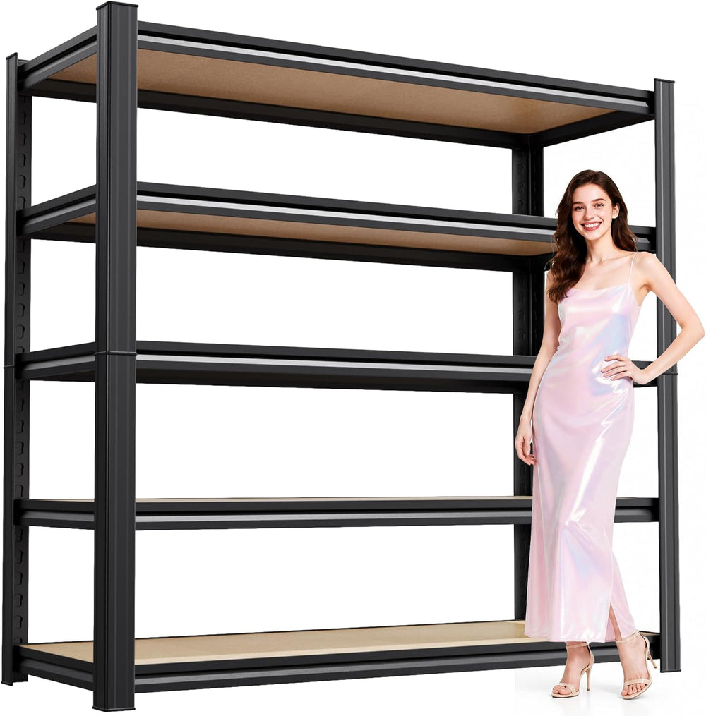 Garage Shelving 5 Tier Storage Shelves Adjustable Shelf 78"Hx45.6"W...