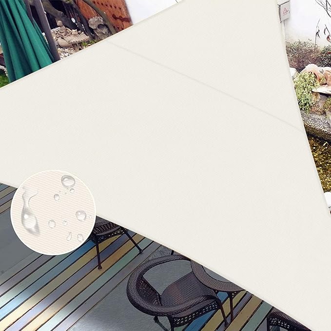 LOVE STORY Right Triangle 7'x8'x10.6' Waterproof Sun Shade Sail C...