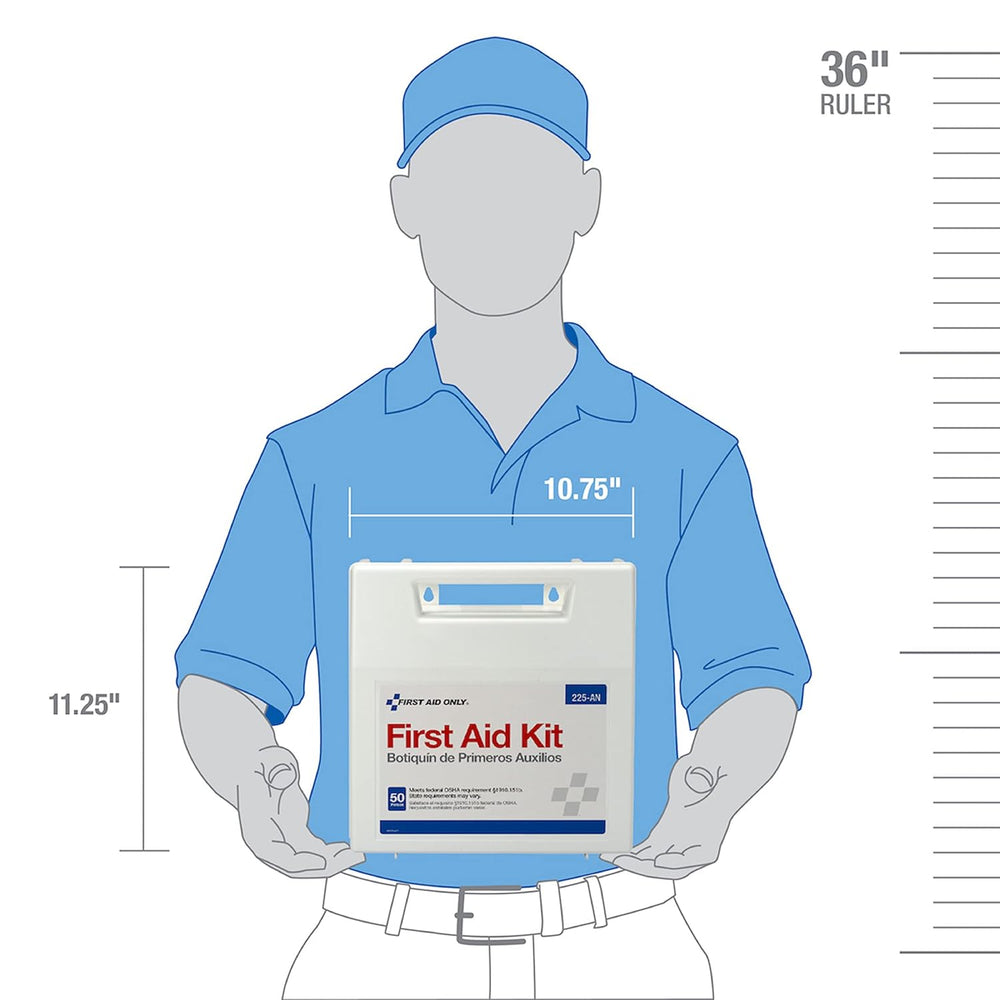 First Aid Only 225-AN 50-Person OSHA-Compliant First Aid Kit, Emergency First...
