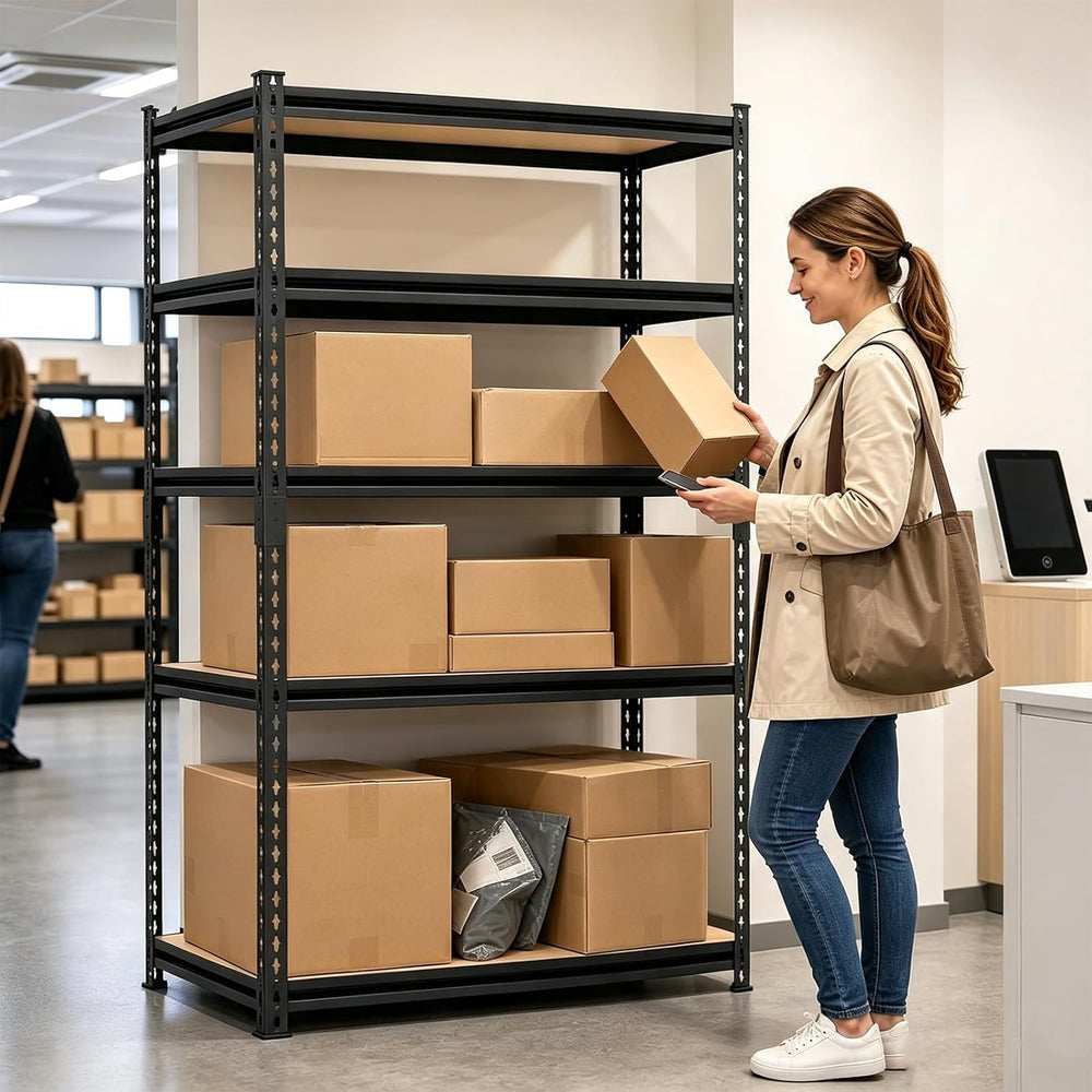 Garvee Storage Shelves 5-Tier 35.4x15.7x72 Inch Black