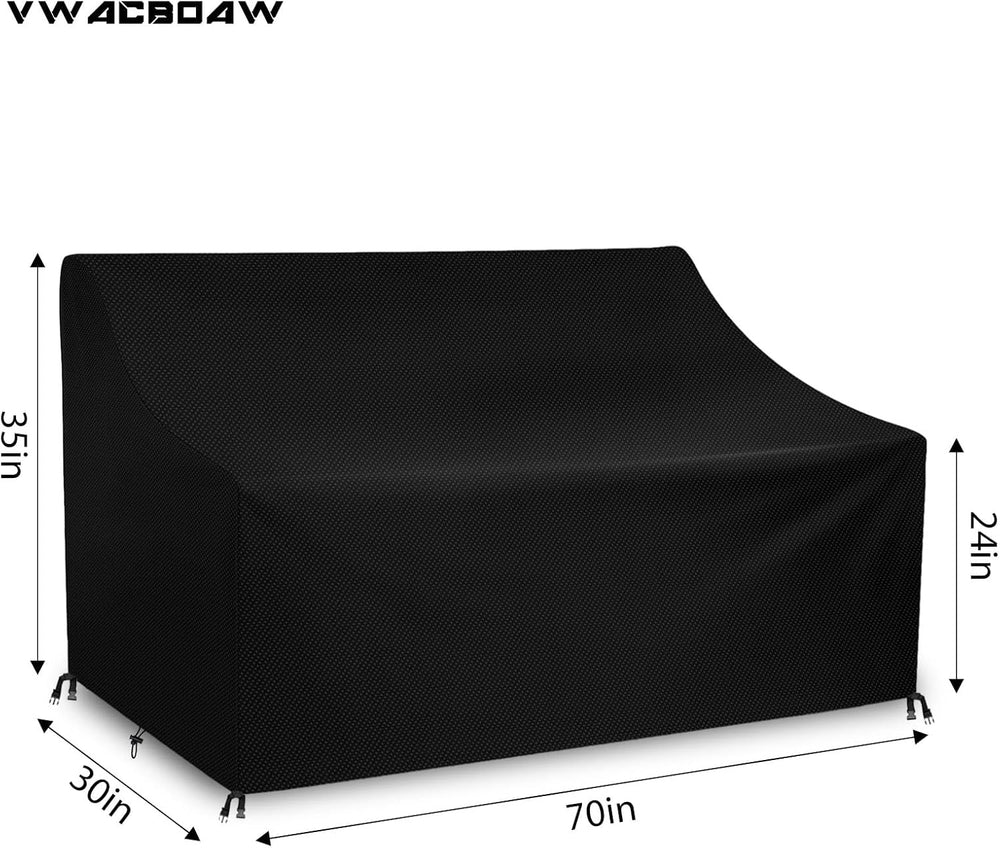 Outdoor Glider Bench Cover with Buckle, Waterproof 2-Person Patio Rocking Cha...