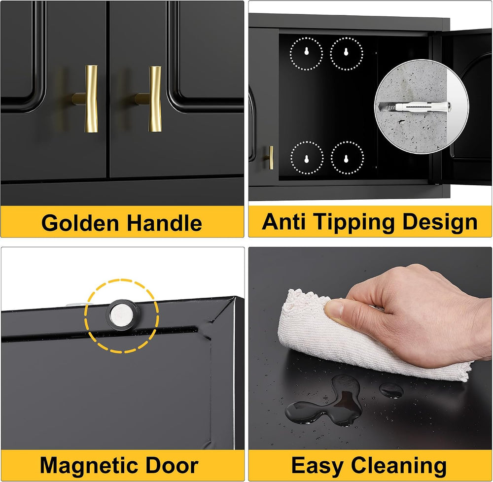 Metal Wall Cabinet,Upper Cabinet for Large Storage Cabinet