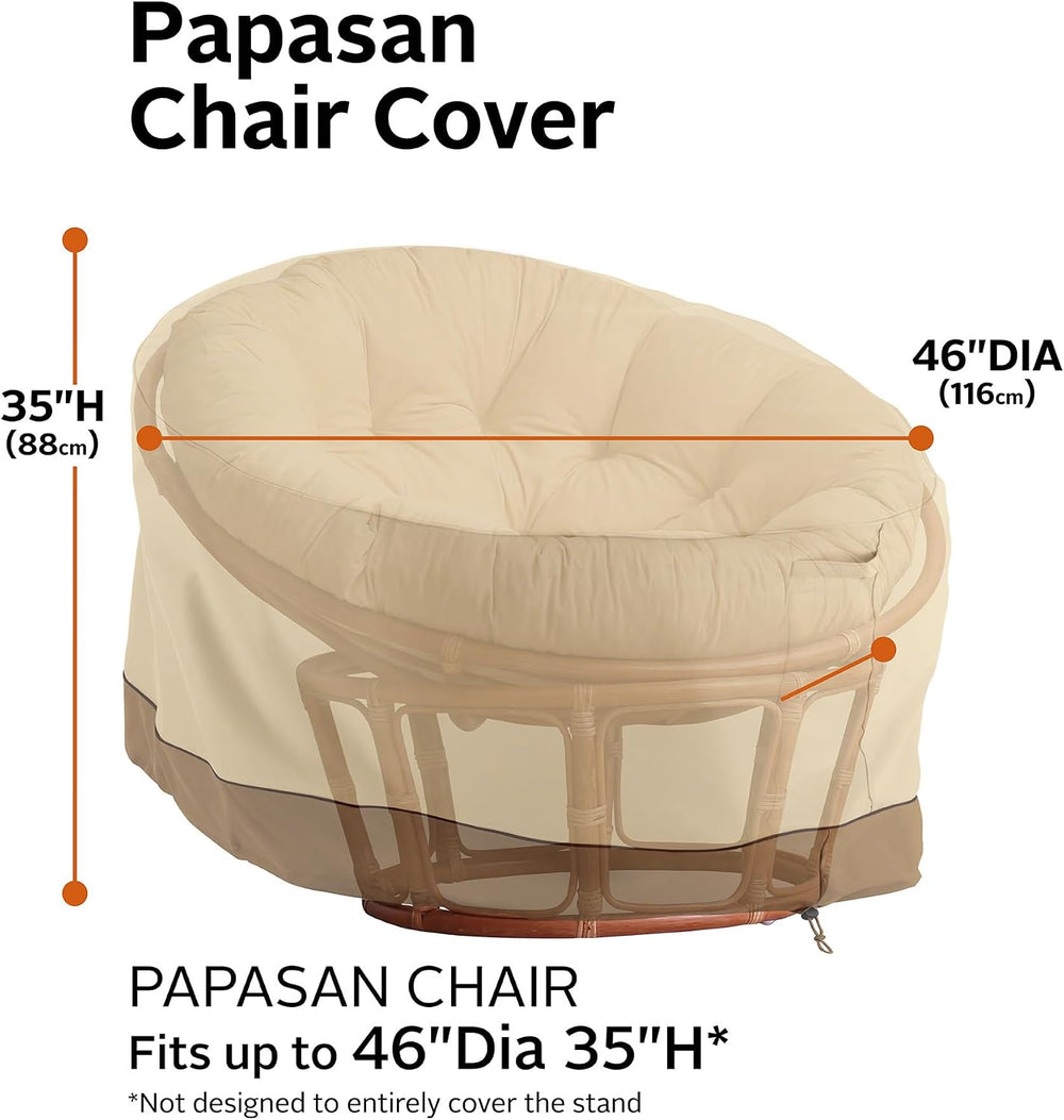 Classic Accessories Veranda Water-Resistant 46 Inch Papasan Patio Chair Cover...