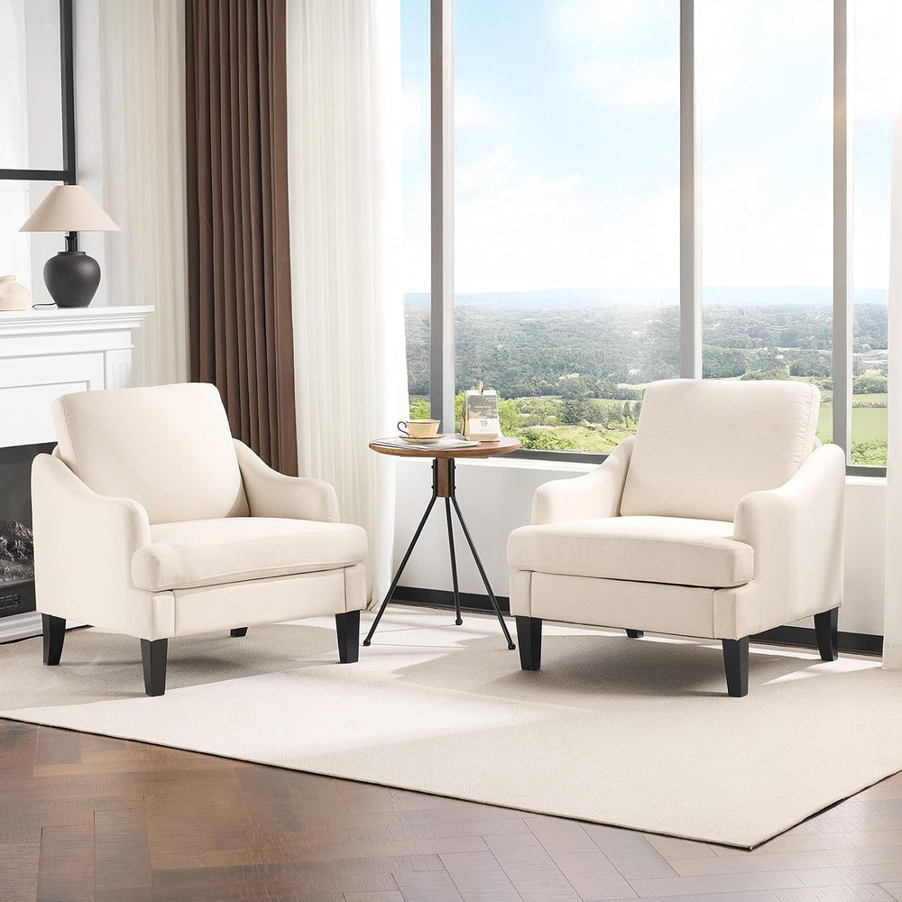 VINGLI Accent Chair, Small Cozy Upholstered Armchair, Compact Reading Chair