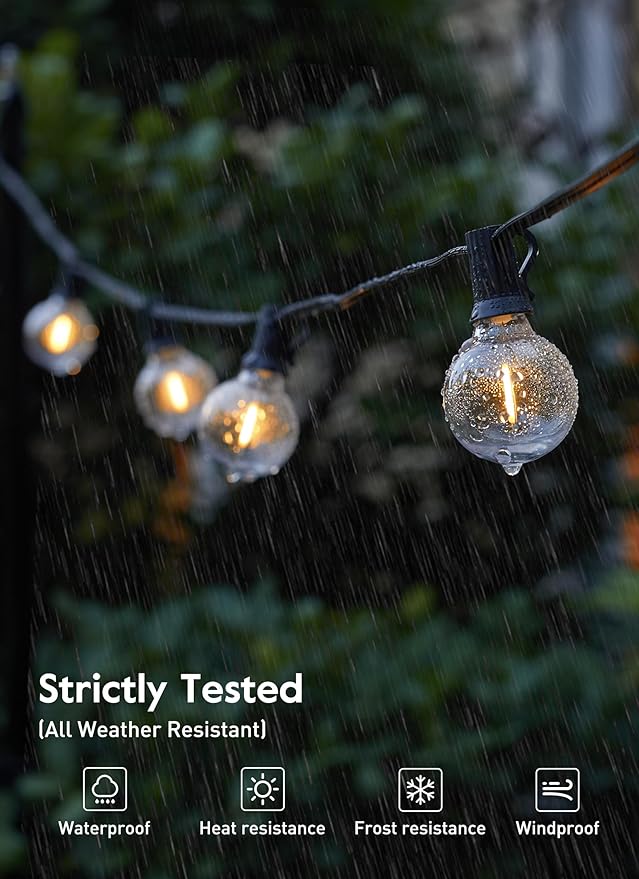 Brightown Outdoor String Lights 69 Feet G40 Globe Patio Lights with 32 Edison...