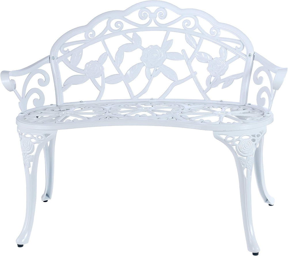 U/D Outdoor Bench Park Garden Bench ，All Chair Anti Rust Cast Aluminum Patio ...