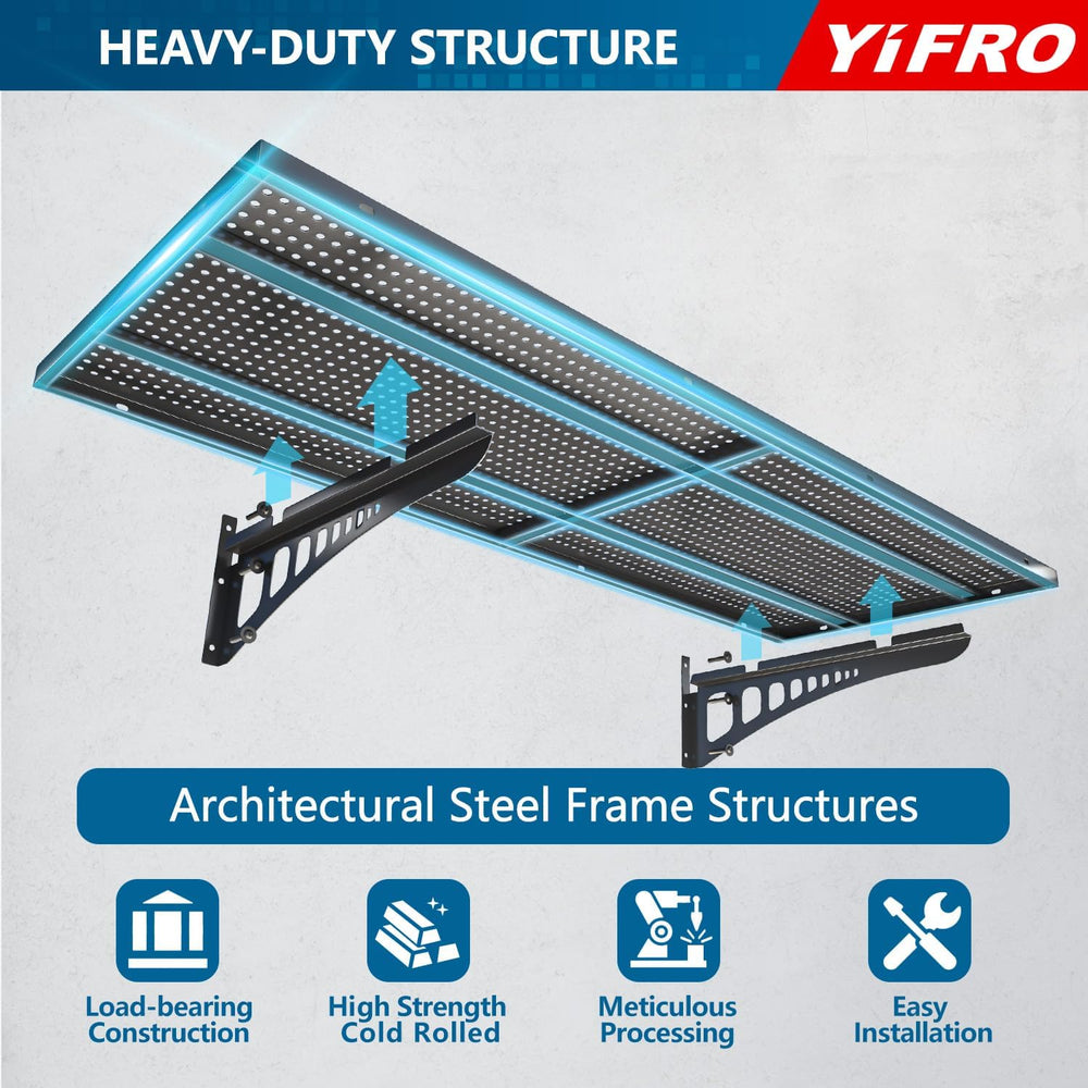 4-Pack 1.5x4ft Heavy Duty Garage Wall Shelving, 1000 lbs Load Capacity, Garag...