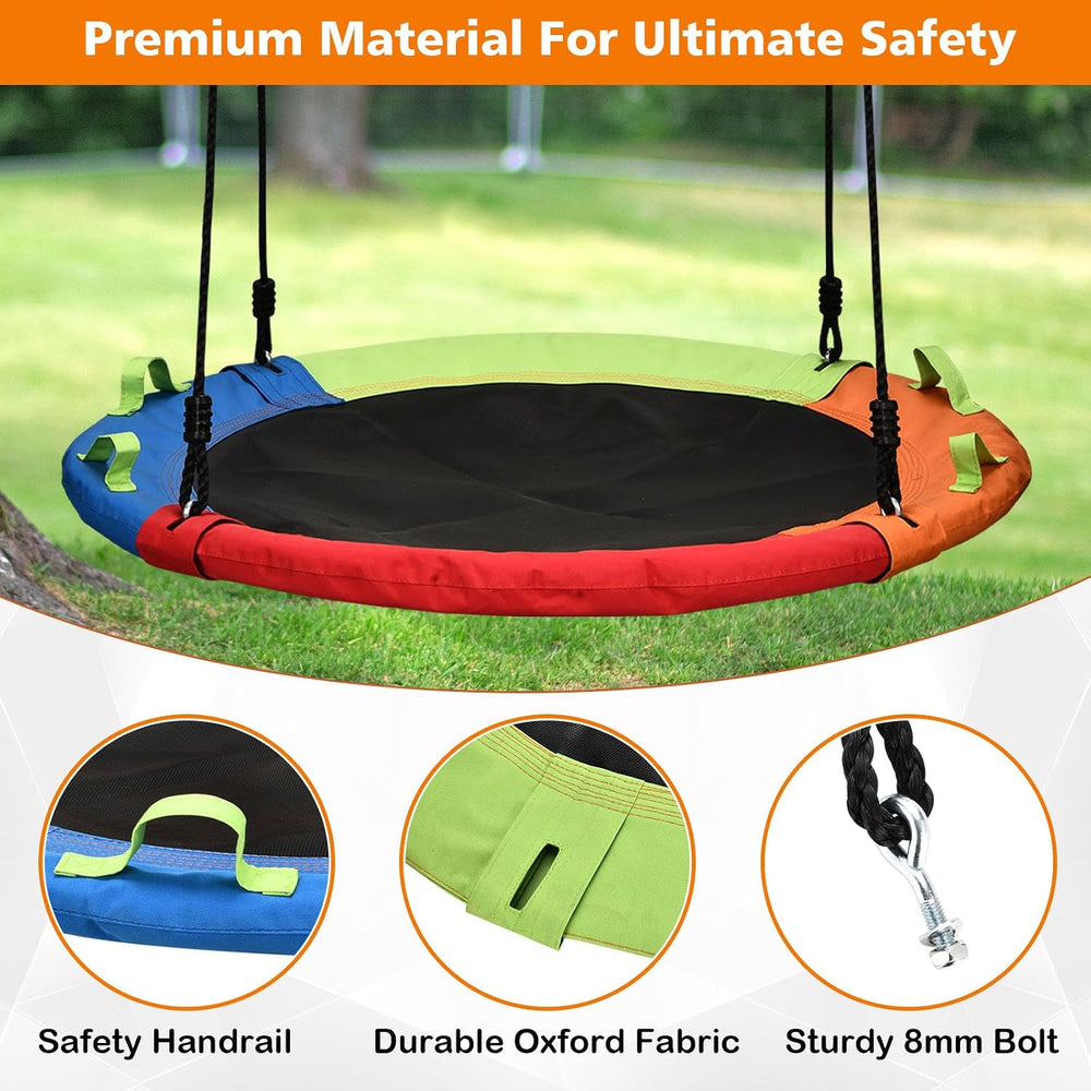 Tree Swing, Saucer Swing, 40 inch Swing for Backyard Outdoor, Multicolor
