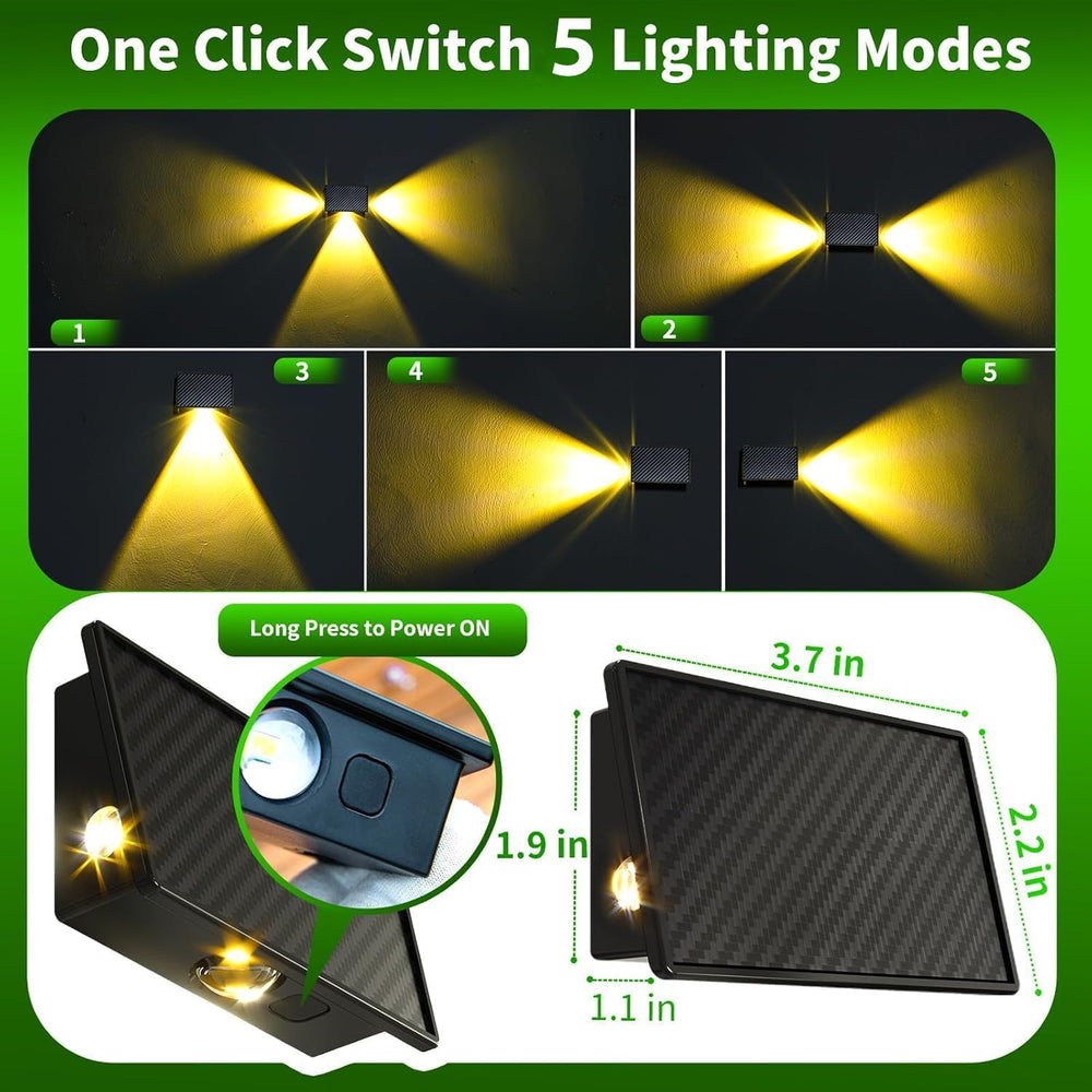 JSOT Solar Deck Lights Outdoor - 12 Pack Stair Step Fence Waterproof Light 5 ...