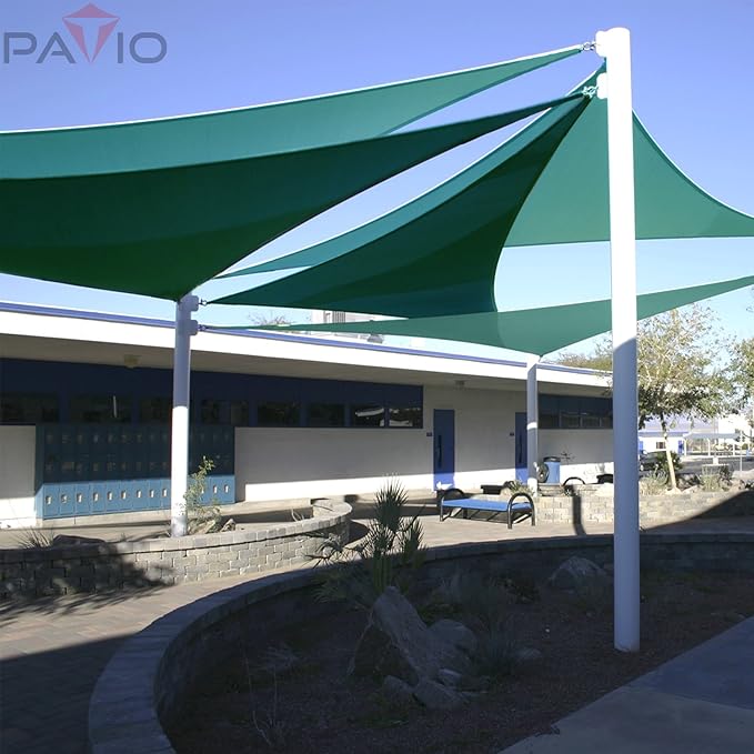 Patio Paradise 13' x 13' x 13' Sun Shade Sail Triangle Canopy Sha...