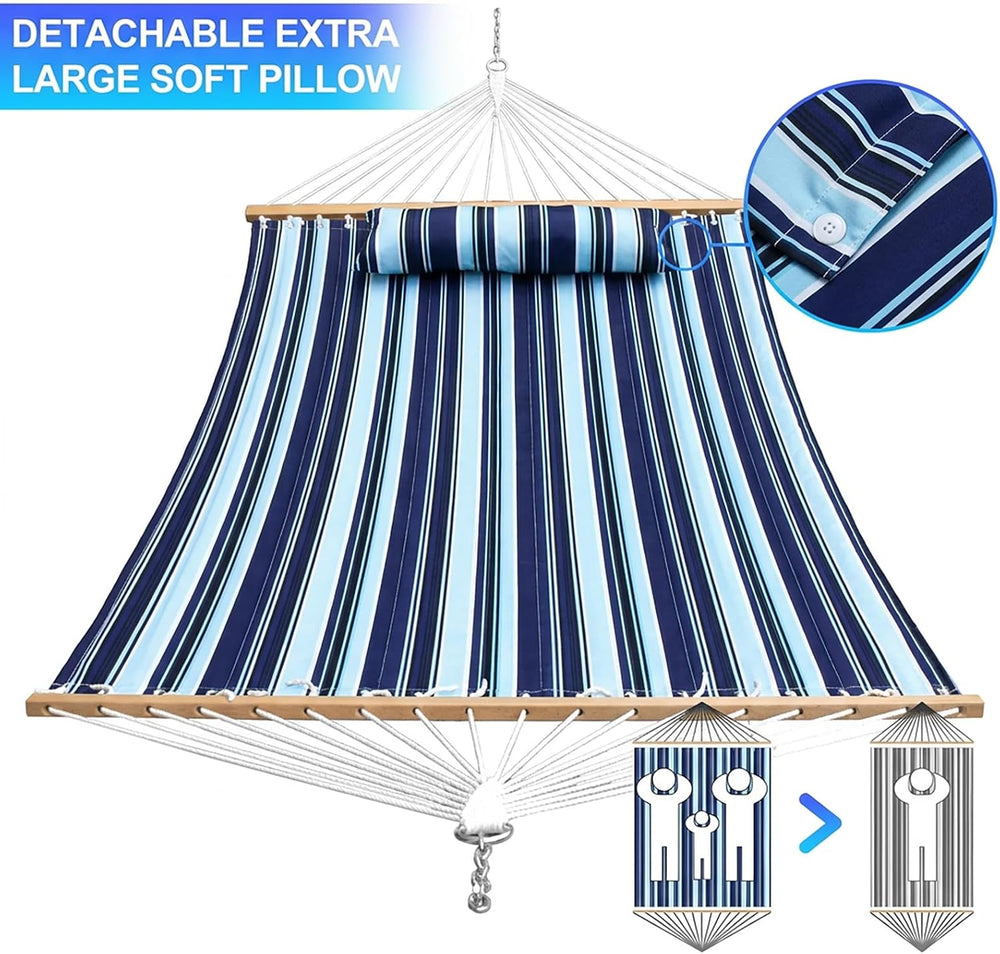 Portable Outdoor Hammock with Stand, Heavy Duty Hammock with Carrying Bag, So...