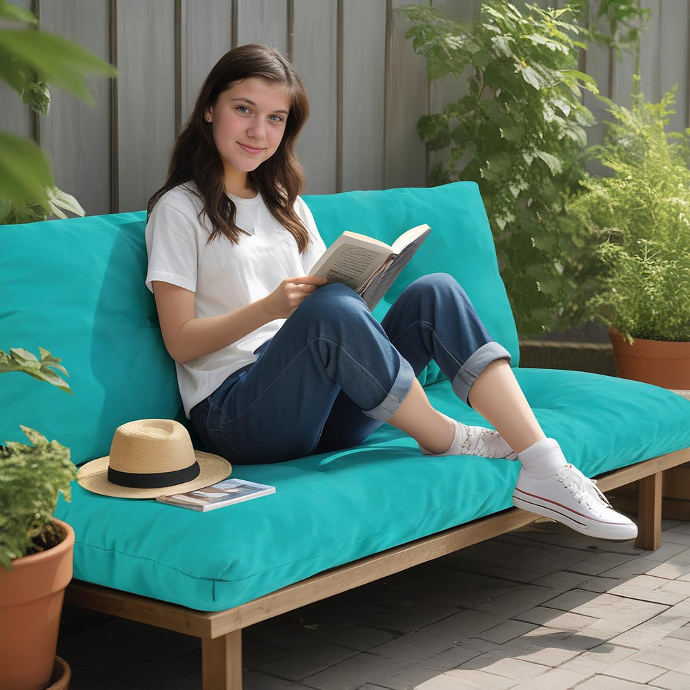 Outdoor Bench Cushion Waterproof, Tufted Bench Seat Cushion