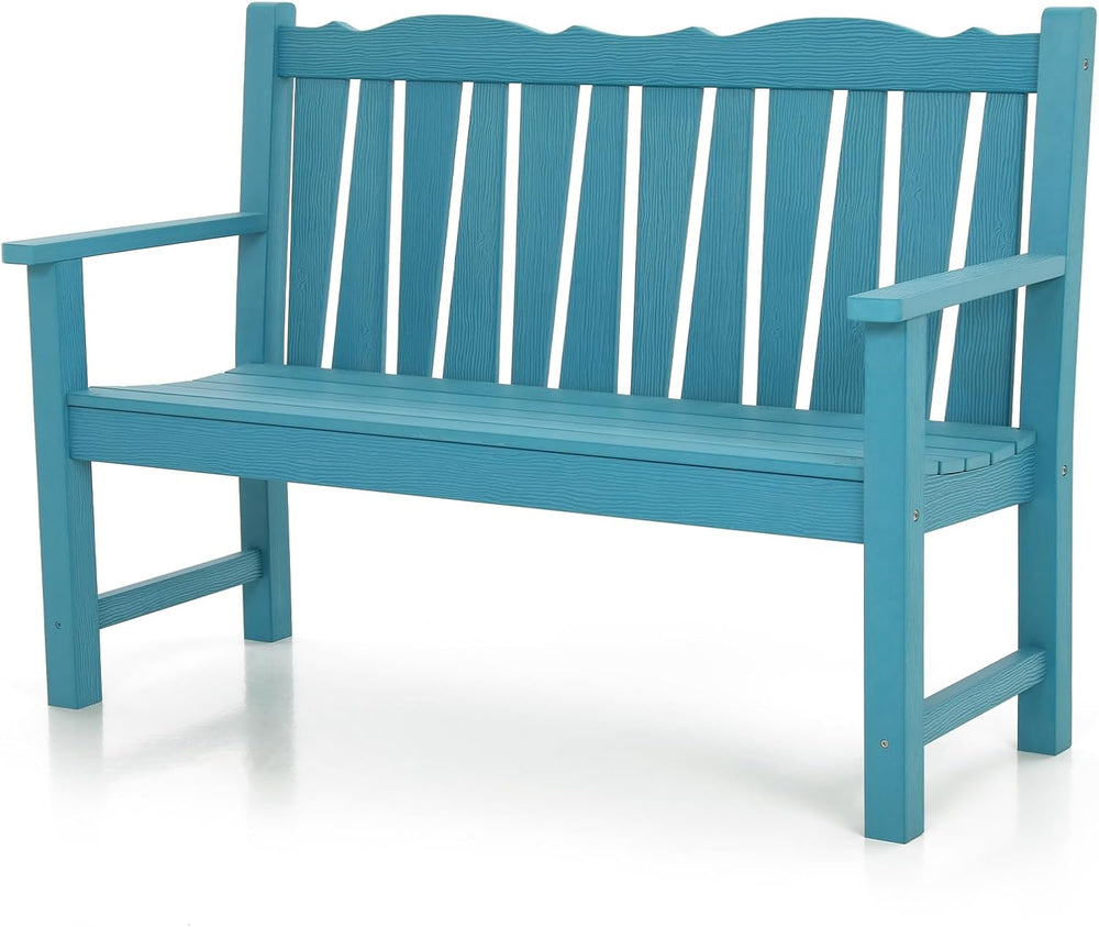Outdoor Bench Weatherproof, 2-Person Garden Benches for Outdoors, All Weather...