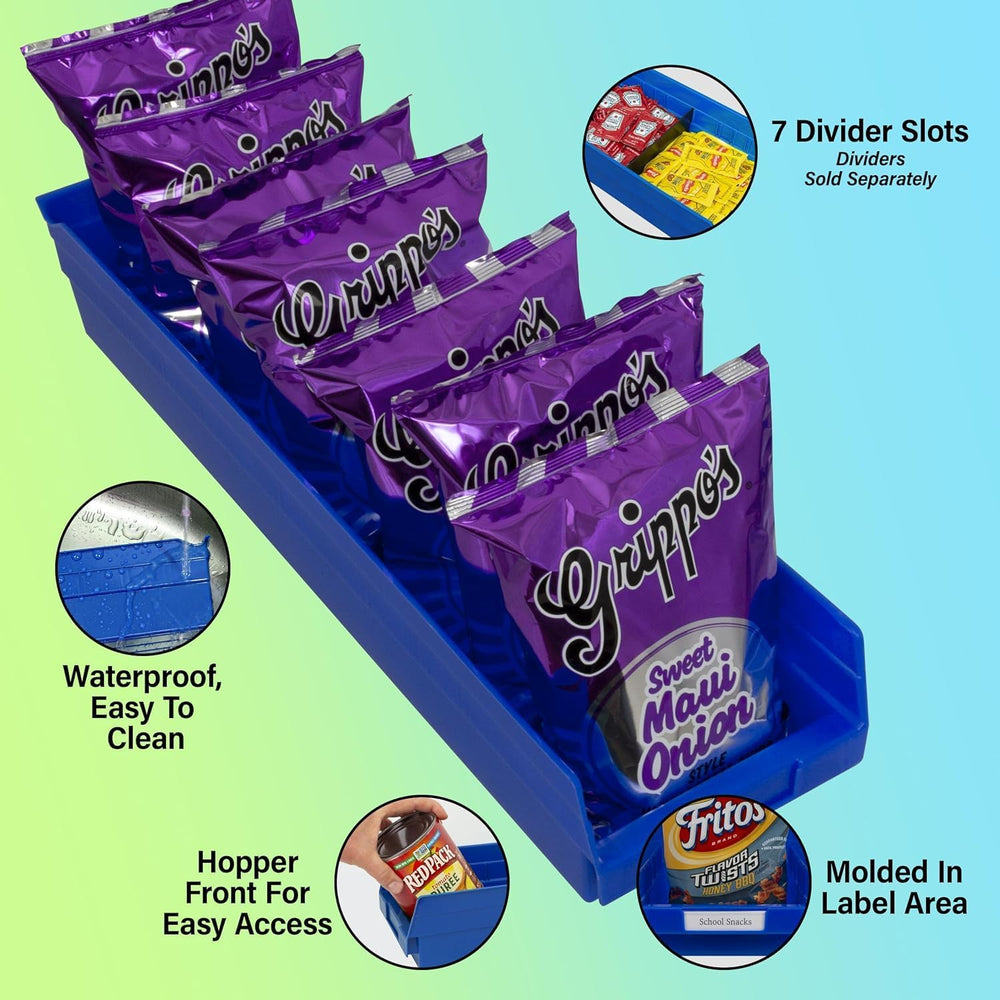 Akro-Mils 30164 Heavy Duty Plastic Shelf Bins, 24"x 6.5"x 4", ...