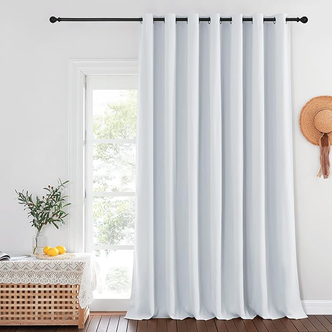 NICETOWN Patio Door Curtain 132 inches Long, Grommet Room Divider Sliding Doo...
