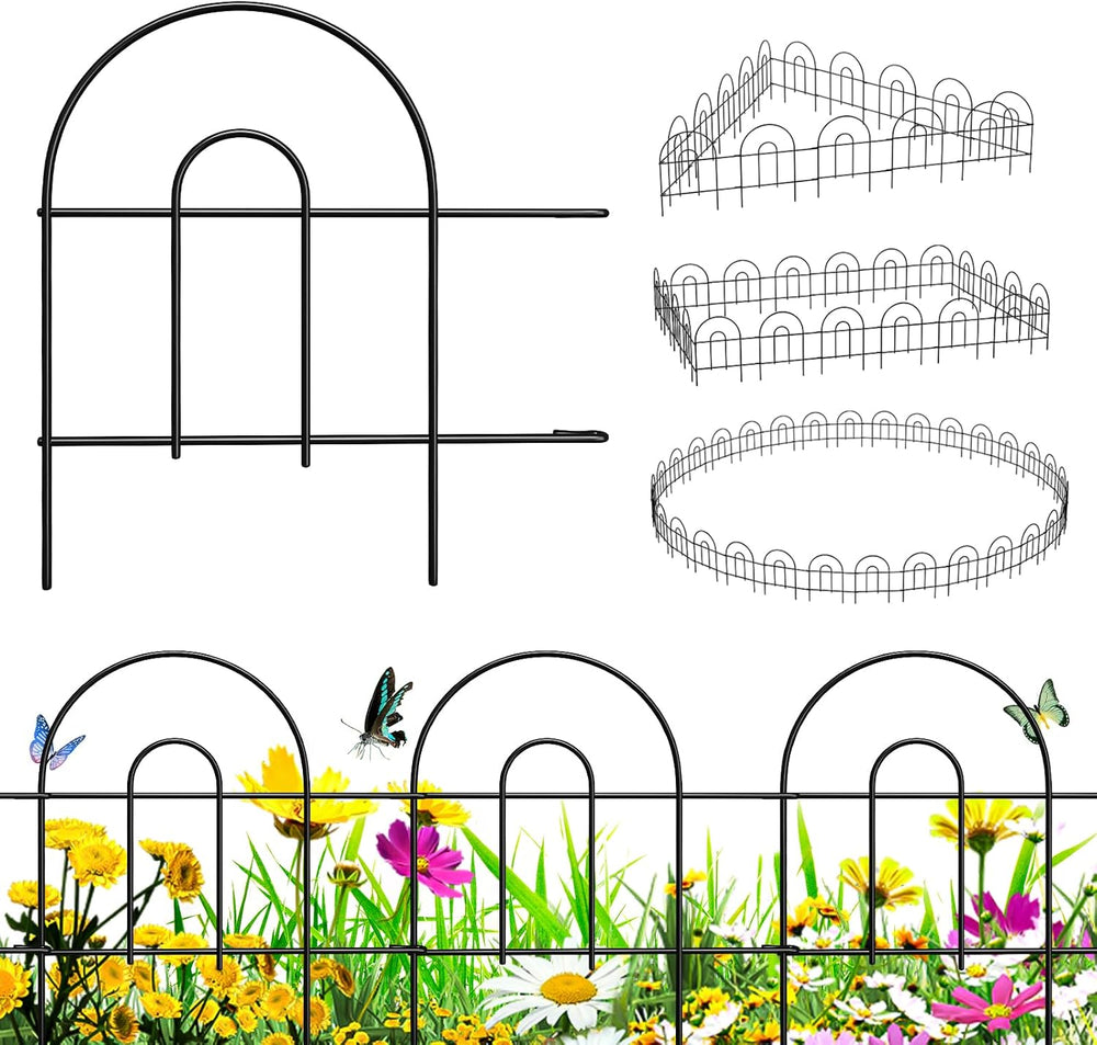 ZENY 35 Pack Decorative Garden Fence Fencing, 50 Ft(L) x 18in(H) Patio Fence ...