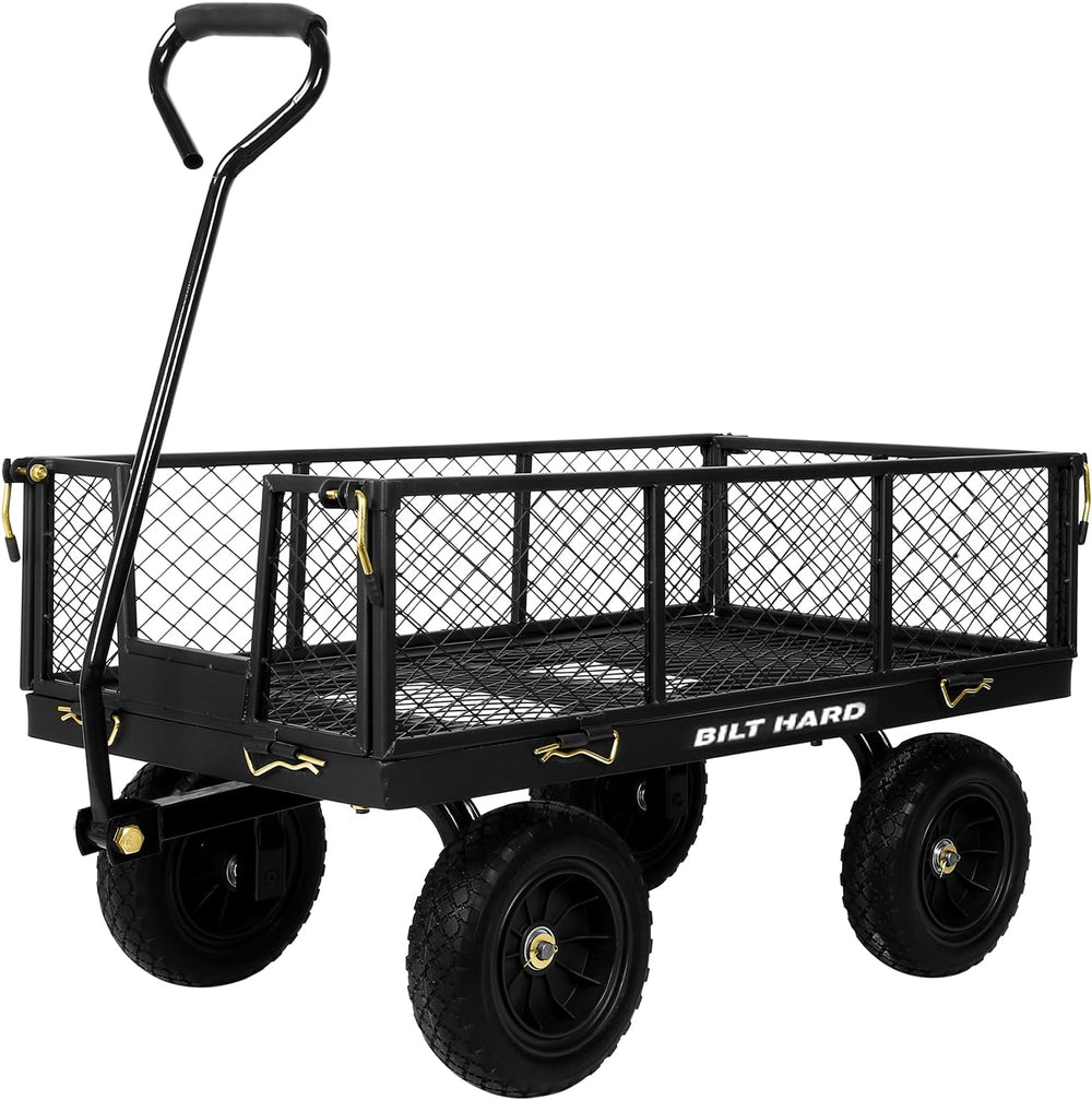 BILT HARD 10" Flat Free Tires Heavy Duty Garden Cart with 180° Rotating ...