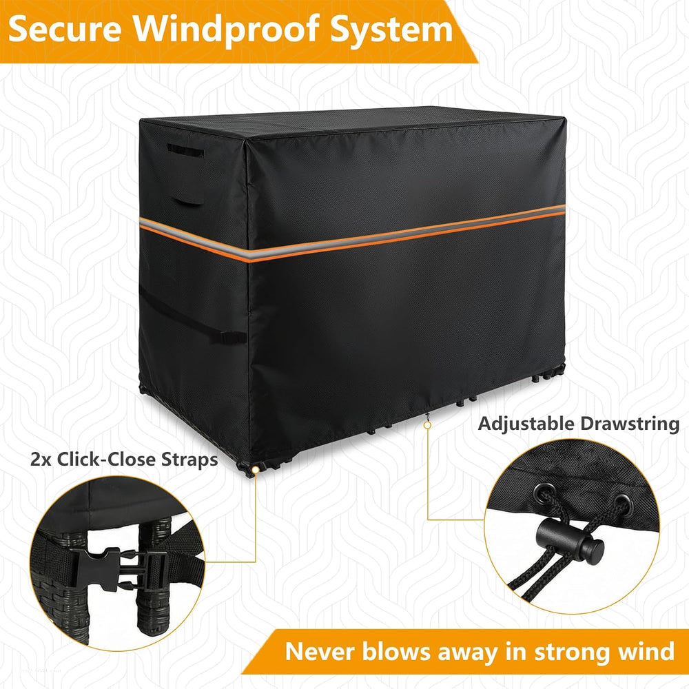 Outdoor Bar Set Cover, 41"L x 38"W x 40"H, Black