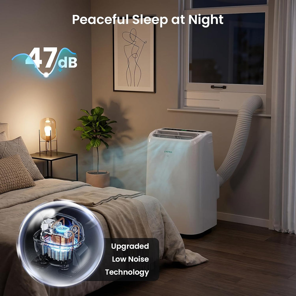 ZAFRO Portable Air Conditioner, 12000 BTU(8000 BTU SACC), 72H Drainage-free