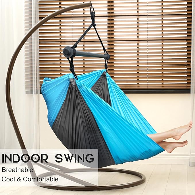 Hammock Chair, Hanging Chair for Outdoor Indoor, Large Lightweight Swing Chai...