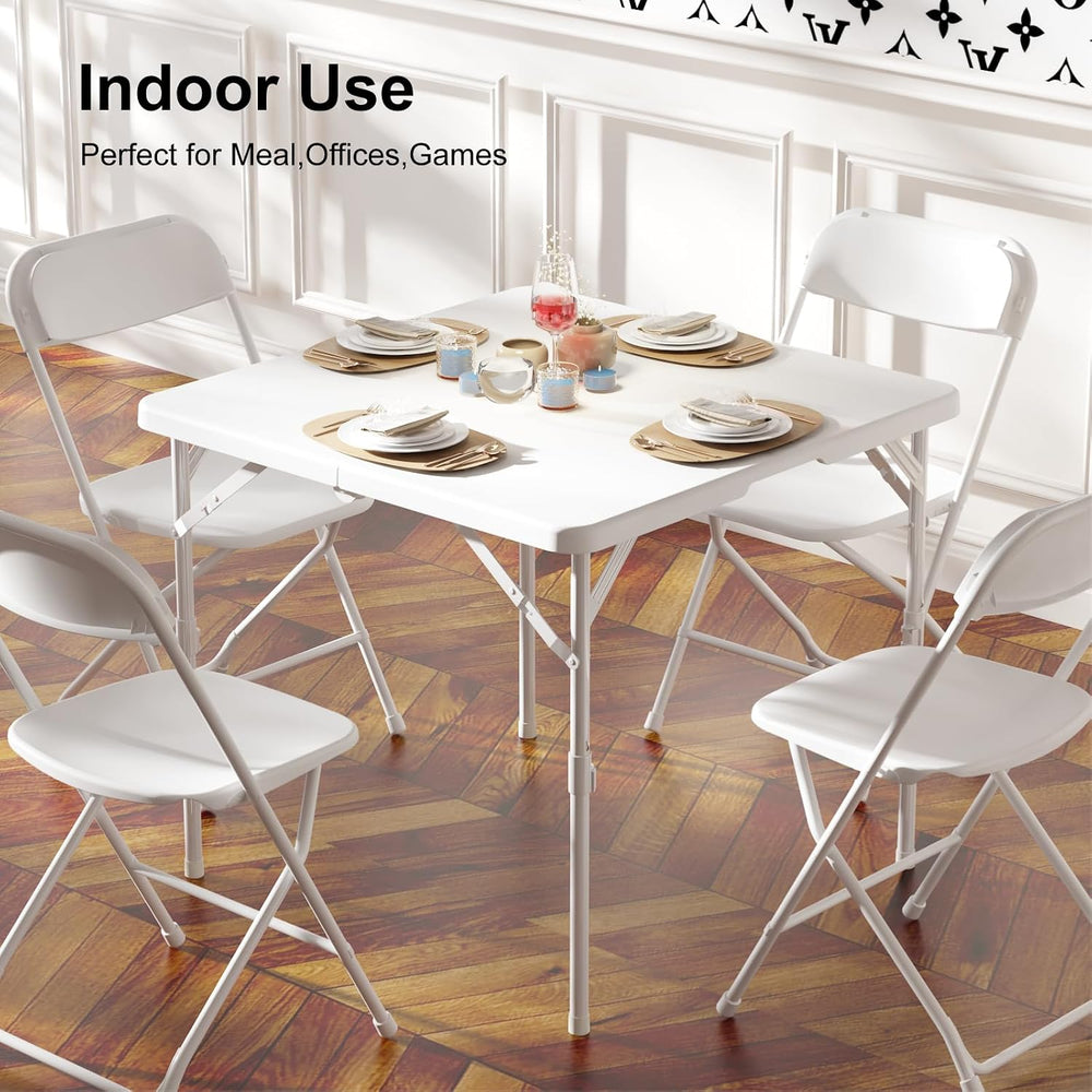 34" Folding Table for Camping, Parties, School, Picnic, 2 Pack