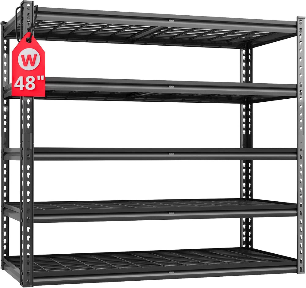 Heavy Duty Garage Storage Shelving, 5-Tier Adjustable Metal Shelving Unit, 30...