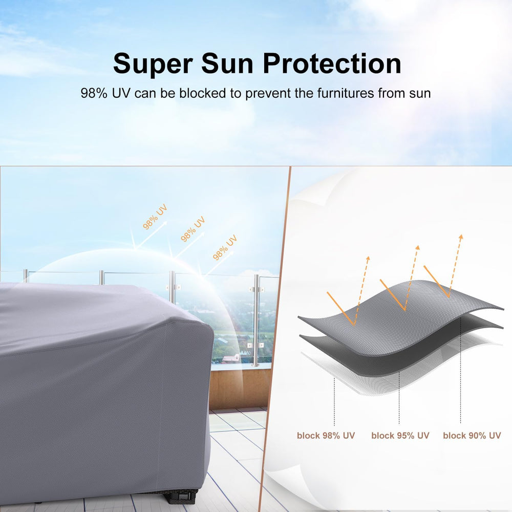 Mrrihand Outdoor Patio Furniture Covers Waterproof 138"Lx86"Wx28&qu...