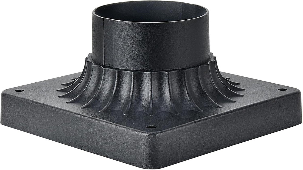 Pier Mount Base 6 Pack, Outdoor Post Light Adapter Matte Black