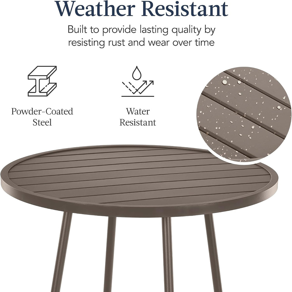 Best Choice Products 3-Piece Patio Dining Set, Bar Height, Outdoor Bistro Set...