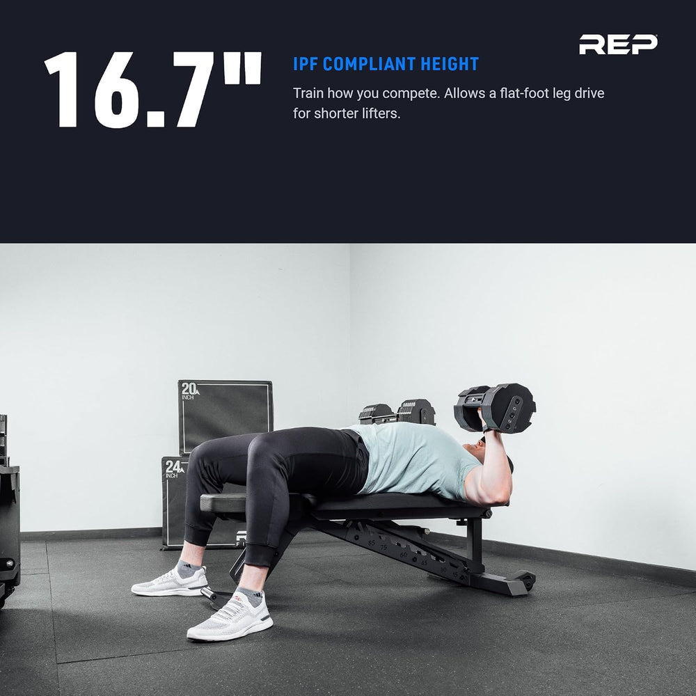 REP Nighthawk Adjustable Weight Bench | Home Gym Incline Decline Flat Workout...
