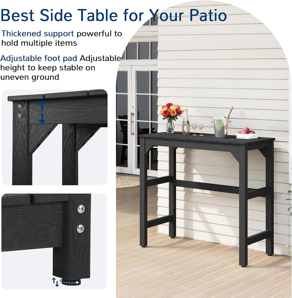 3-Piece Outdoor Bar Set, 42" Bar Height Table & 2 Outdoor Bar Stools