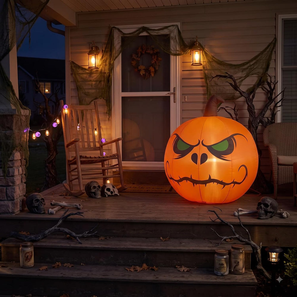 Halloween Inflatable Angry Pumpkin Outdoor Yard Decoration